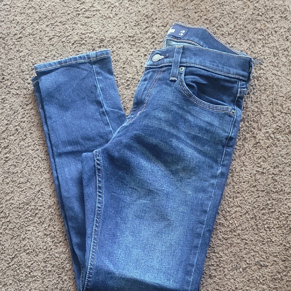 Hollister Men's Dark Blue Skinny Jeans